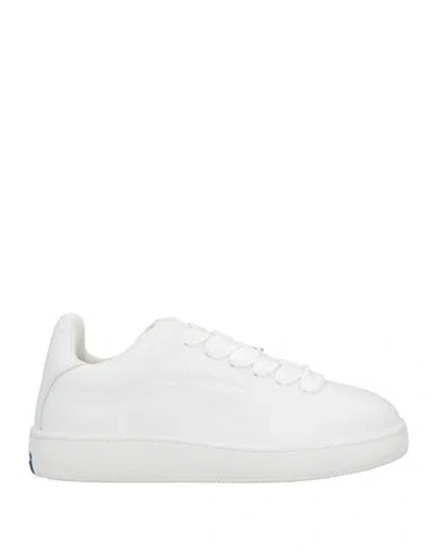BURBERRY BURBERRY MAN SNEAKERS WHITE SIZE 8 LEATHER