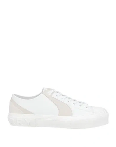 Burberry Man Sneakers White Size 13 Soft Leather