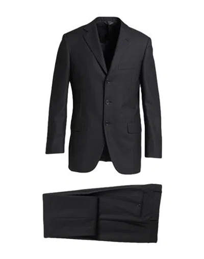 Burberry Man Suit Midnight Blue Size 46 Super 110s Wool