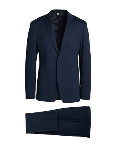 Burberry Man Suit Navy Size 44 Cotton, Polyamide, Elastane In