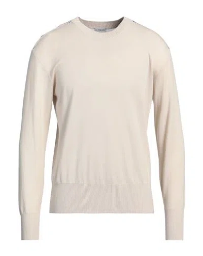 Burberry Man Sweater Beige Size L Wool In White