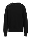 Burberry Wool Pullover With Decorative Zip In Black
