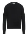 Burberry Wool Pullover With Decorative Zip In Black