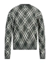 Burberry Check Cotton-blend Sweater In Green