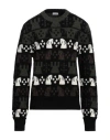 Burberry Embroidered Wool Chess Crewneck Sweater In Green