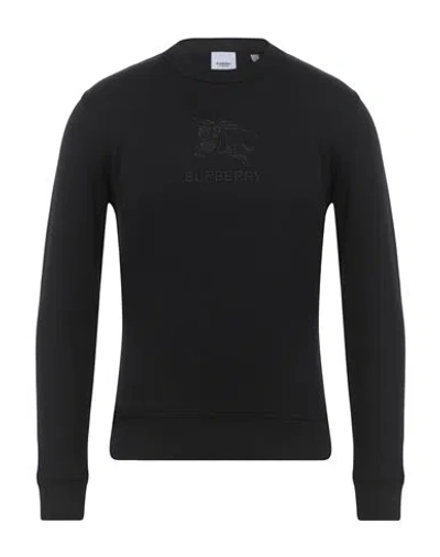 Burberry Man Sweatshirt Black Size L Cotton, Elastane