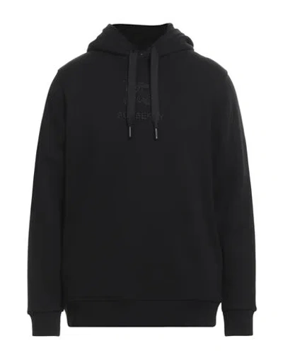 Burberry Man Sweatshirt Black Size Xl Cotton, Elastane
