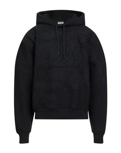 BURBERRY BURBERRY MAN SWEATSHIRT BLACK SIZE L COTTON, POLYESTER