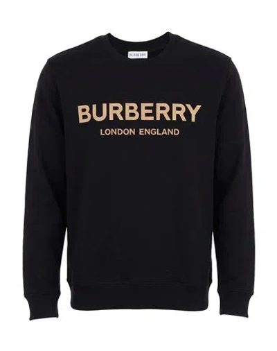 Burberry Man Sweatshirt Black Size S Cotton, Elastane