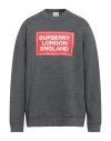 Burberry Man Sweatshirt Grey Size S Cotton, Elastane In Gray