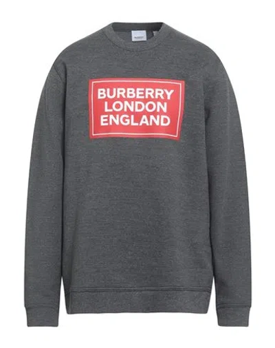 Burberry Man Sweatshirt Grey Size S Cotton, Elastane In Gray