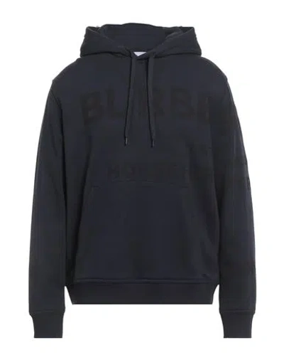 Burberry Man Sweatshirt Midnight Blue Size L Cotton, Elastane In Black