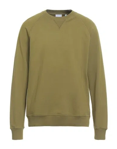 Burberry Man Sweatshirt Military Green Size S Cotton In Gray