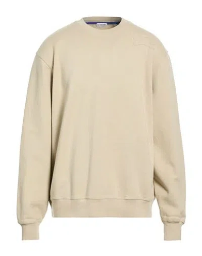 Burberry Man Sweatshirt Sage Green Size S Cotton In Neutral