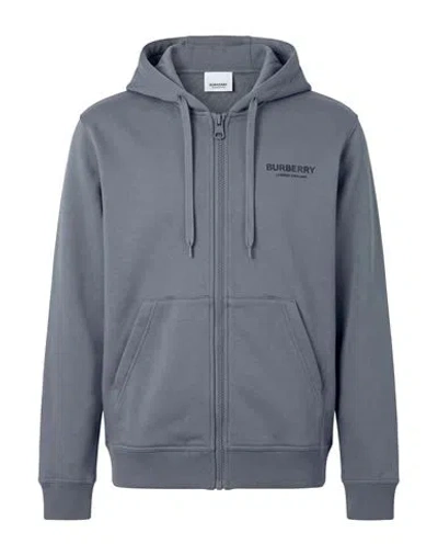 Burberry Man Sweatshirt Slate Blue Size Xl Cotton