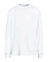 Burberry Man Sweatshirt White Size Xs Cotton, Elastane