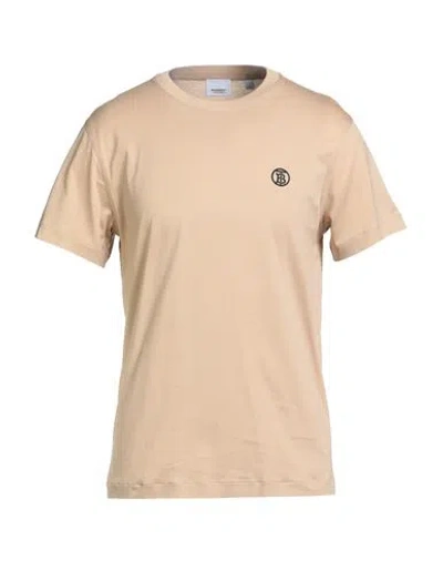 Burberry Man T-shirt Beige Size L Cotton In Neutral