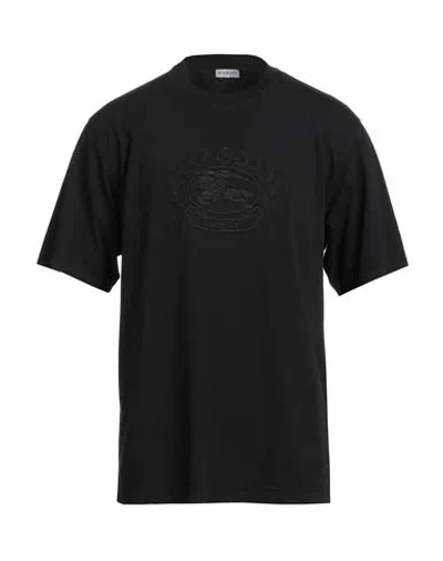 Burberry Man T-shirt Black Size L Cotton, Elastane