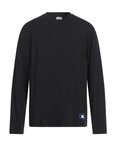 Burberry Exclusive Logo Long-sleeved Knitted T-shirt In Black