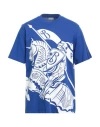 Burberry Ekd-print Cotton T-shirt In Blue