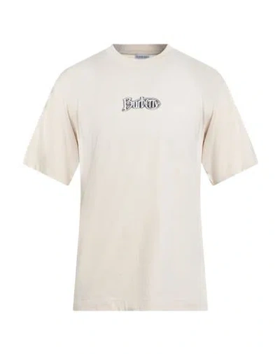 Burberry Man T-shirt Cream Size M Cotton In Neutral