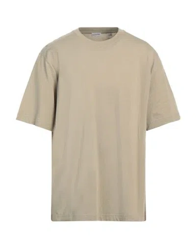 Burberry Man T-shirt Khaki Size S Cotton, Elastane In Beige