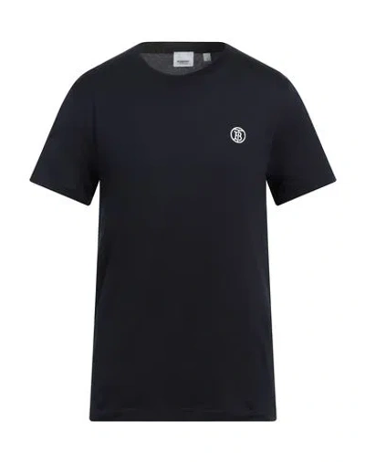 Burberry Man T-shirt Midnight Blue Size L Cotton, Elastane