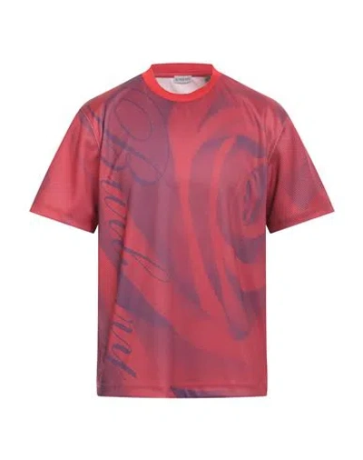 Burberry Man T-shirt Red Size Xs Polyester, Polyamide, Elastane
