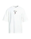 Burberry Man T-shirt White Size M Cotton, Elastane In White