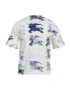 Burberry T-shirt With Ekd T-shirts White In White
