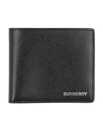 Burberry Man Wallet Black Size - Leather