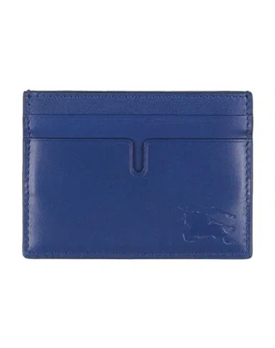 Burberry Man Wallet Blue Size - Leather