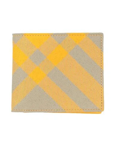 Burberry Man Wallet Yellow Size - Textile Fibers