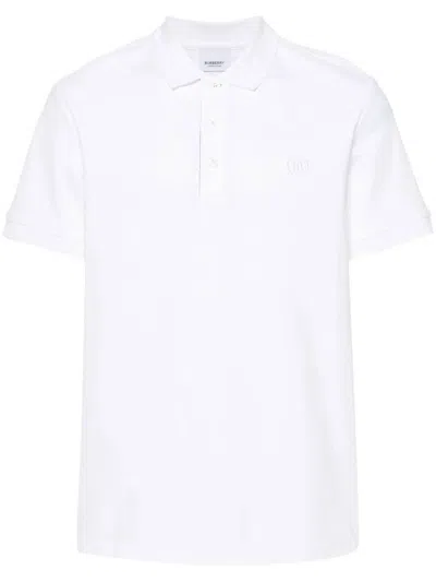 Burberry Eddie Shirt With Short Sleeves And Collar In White
