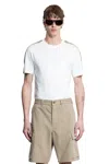 Burberry Beige Cargo Shorts With Motif In White