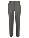 Burberry Grey Wool Tailored Trousers In Grey