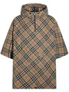 Burberry Check Cady Cape In Brown
