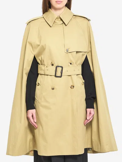 Burberry Belmont Trench Cape In Gabardine In Brown