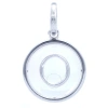 BURBERRY BURBERRY MARBLED RESIN O' ALPHABET CHARM IN PALLADIUM/MOTHER-OF-PEARL