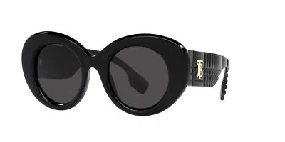 Pre-owned Burberry Margot Be 4370u Black/grey 49/22/140 Women Sunglasses In Gray