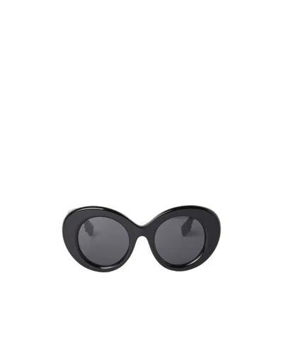 Burberry Margot Round-frame Sunglasses In Black