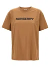 Burberry Beige T-shirt With Logo Print On Front In Cotton Woman