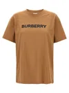 Burberry Beige T-shirt With Logo Print On Front In Cotton Woman