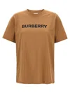 Burberry Beige T-shirt With Logo Print On Front In Cotton Woman