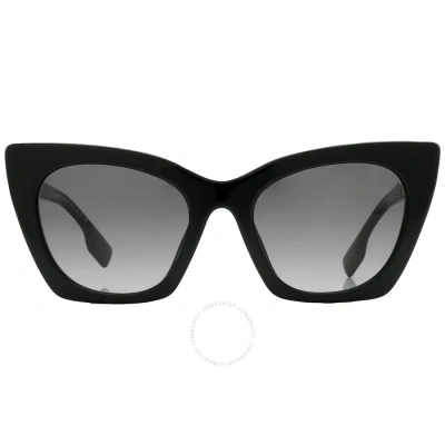Burberry Marianne Grey Gradient Cat Eye Ladies Sunglasses Be4372u 30018g 52 In Black / Grey