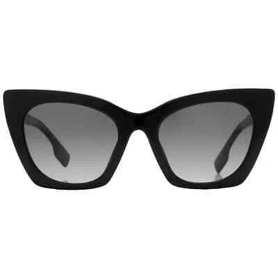 Pre-owned Burberry Marianne Grey Gradient Cat Eye Ladies Sunglasses Be4372u 30018g 52 In Gray