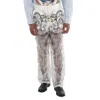 BURBERRY BURBERRY MARINE SKETCH PRINT LAYERED SILK TROUSERS