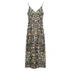Burberry Maris Floral Silk Slip Dress In Black Ip Pattern In Black