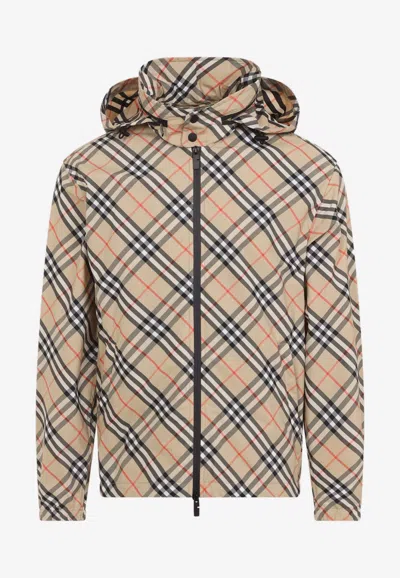 Burberry Markham Check Sport Jacket In Neutral