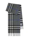 Burberry Marlborugh Grey Wool Scarf In Gray